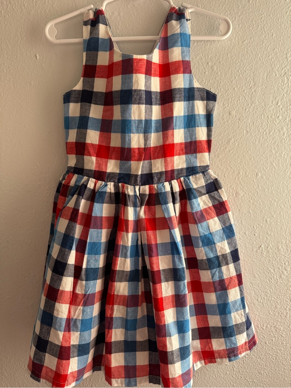 Cat & Jack Red, Blue & White Plaid Sundress
